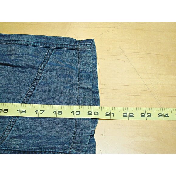 NEW Tribella Womens Skirt Sz Large Harborside Indigo Blue Elastic Waist Pockets - Picture 8 of 10